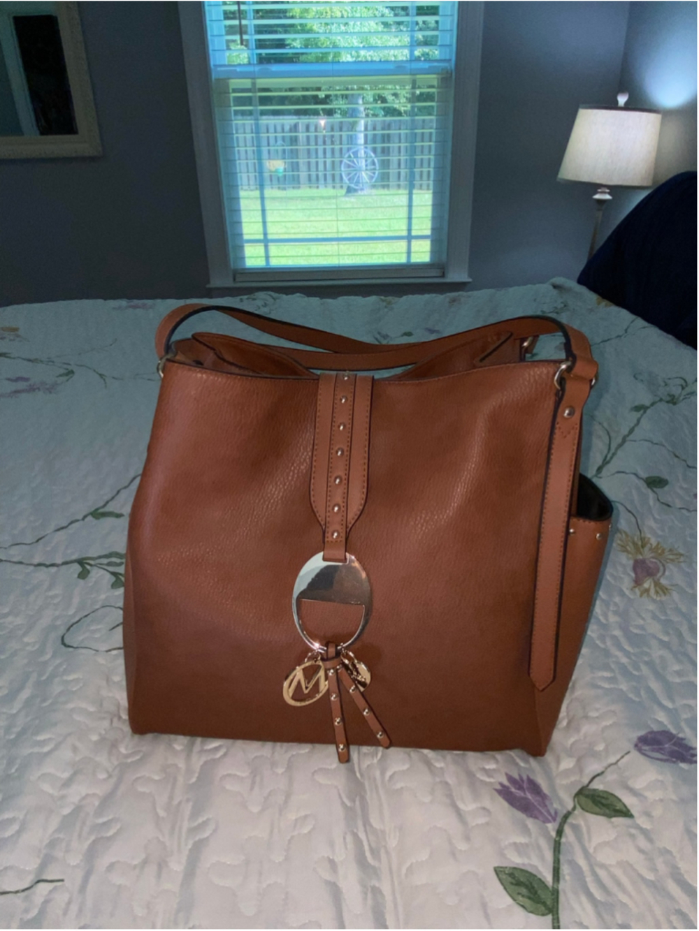 Brown Mia K collection handbag